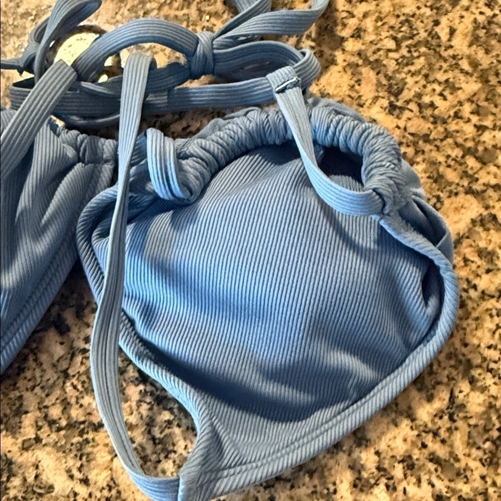 Blue Triangle Bikini Top M (8-10) - Picture 3 of 6